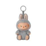 Labubu Monster Anime Character Plush Keychain - 1 PC (HeHe Gray)